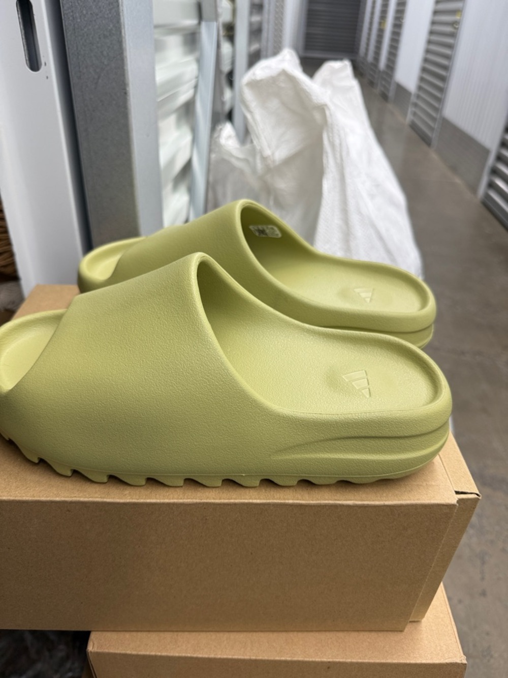 adidas Slide Yeezy in Olive Green